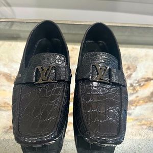 Louis Vuitton Monte Carlo Crocodile Leather Shoes Size 12